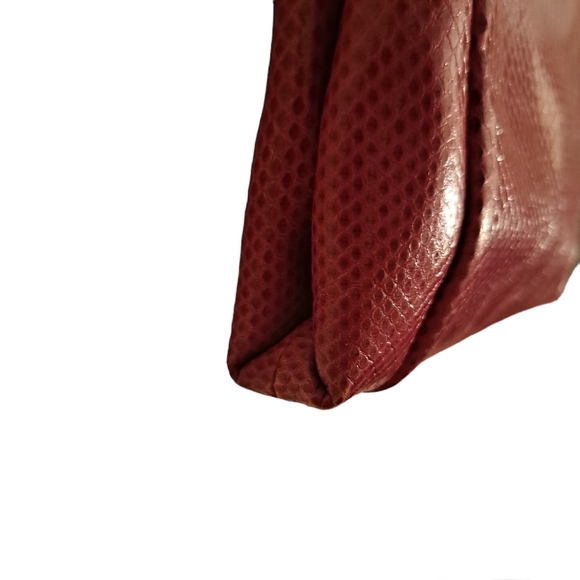 Vintage Salvatore Ferragamo Snakeskin Red Crossbody Bag - Picture 10 of 13